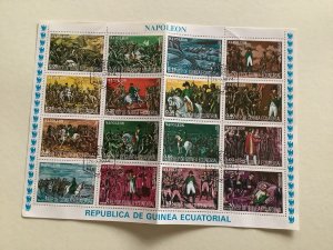 Napoleon Republic De Guinea Ecuatorial cancelled stamps sheet Ref R49161