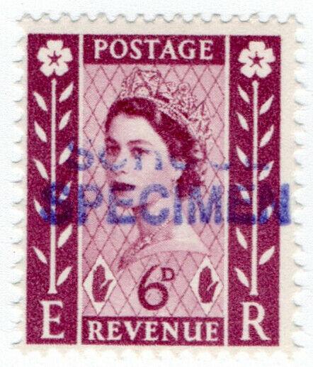 (I.B) Elizabeth II Postal : School Specimen Overprint 6d (Northern Ireland)