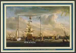 Rwanda 817-8 MNH Art, Ships, Paintings, Rembrandt