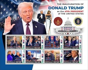 SIERRA LEONE 2025 INAUGURATION OF DJ TRUMP 47th US PRESIDENT  SHEET MINT MINT NH