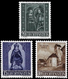 Liechtenstein 1958 Sc 329-31 MNH vf