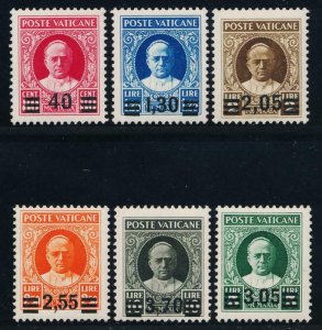 VATICAN 35-40 MINT LH, KEY SET 1.30 & 2.55 NH