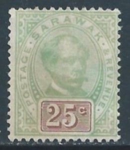 Sarawak #18 Mint No Gum 25c Sir Charles Johnson Brooke