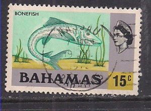 Bahamas 1971 QE2 15cents Fish SG 370 used ( H222 )