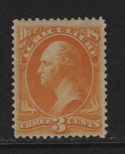 O3 VF OG mint lightly hinged with nice color cv $ 225 ! see pic !