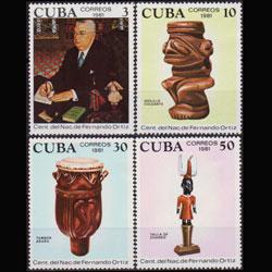 CUBA 1981 - Scott# 2463-6 Folklorist Ortiz Set of 4 LH