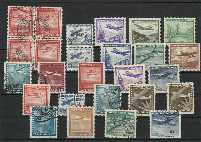 Vintage Mixed Chile Stamps Ref 28959