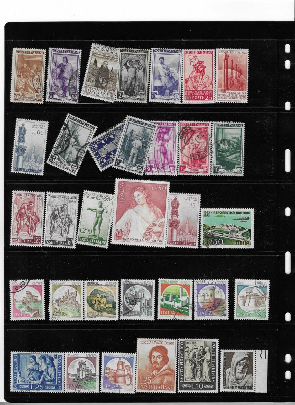 ITALY COLLECTION ON STOCK SHEET, MINT/USED