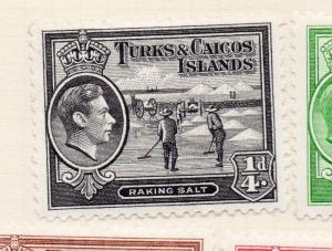 Turks & Caicos Islands 1938 Early Issue Fine Mint Hinged 1/4d. 170233