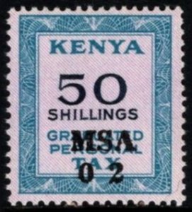 1966 Kenya Revenue 50 Shillings Graduated Personal Tax MNH