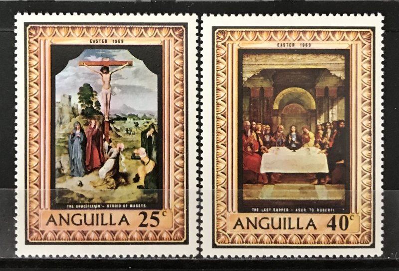 Anguilla 1969 #68-9, Unused/MH, CV $.70