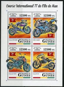 GUINEA 2018  INT'L COURSE TT OF THE ISLE OF MAN MOTORCYCLE SHEET MINT   NH 