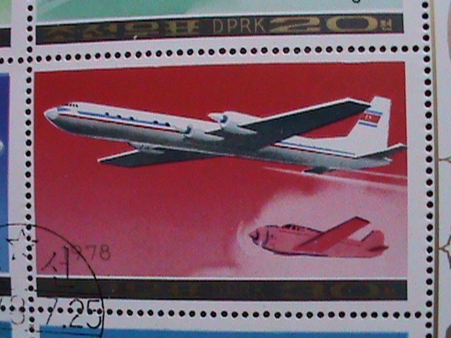 ​KOREA-1978-SC# 1749a -PASSENGER AIRCRAFTS- CTO SHEET VF WE SHIP TO WORLD WIDE