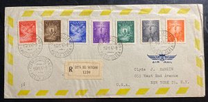 1947 Vatican City Airmail First Day cover FDC To New York USA Sc#C9-15