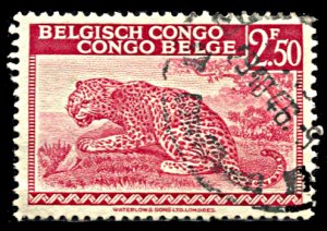 Belgian Congo 219, used, Leopard