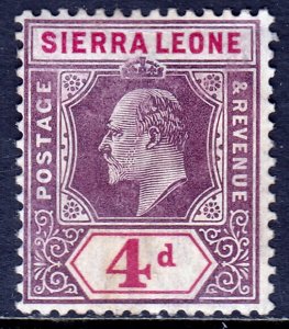 Sierra Leone - Scott #83 - MH - Mult Crown CA Wmk - Toning/pencil- SCV $8.00