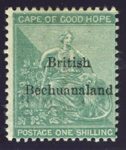 Bechuanaland 1886 QV 1s green very fine used. SG 8. Sc 9.