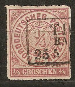 Germany North German Confederation 1 Mi 1 VF 1858 SCV $15.00