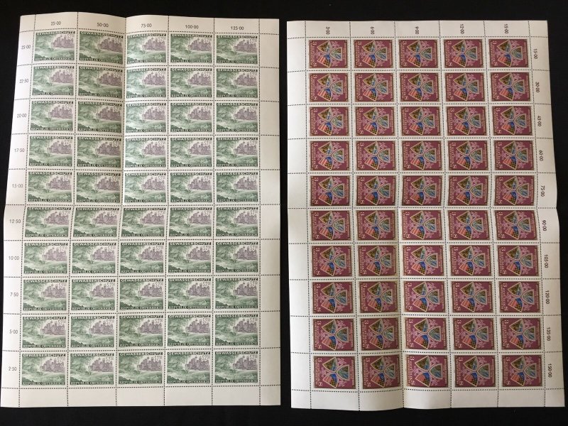 AUSTRIA 1970s Sheets MNH Used Blocks (Apprx 800 Stamps) (LA 839