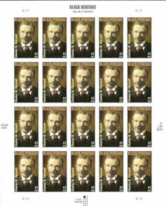 2008 41c Charles W. Chesnutt, Black Heritage, Sheet of 20 Scott 4222 Mint VF NH