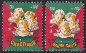 Canada 1950 Christmas seal set MNH**