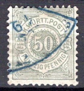 German States Wurttemberg Scott # 67, used