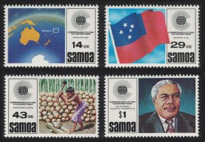 Samoa Flag Space Copra 4v 1983 MNH SG#634-637