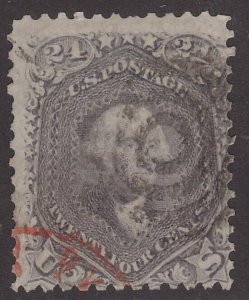 US Scott # 78 24c Washington Used / Red & Black Cancels