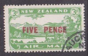 NEW ZEALAND 1931 5d on 3d airmail fine used - ACS cat NZ$30.................M450