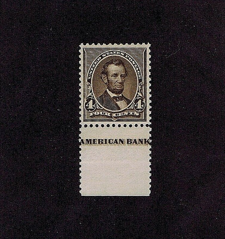 SC# 222 UNUSED ORIG GUM, MNH, 4 CENT LINCOLN, 1890, 2019 PSAG CERT GRADED VF-XF