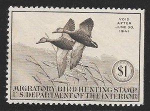 1940 United States, 1 $ Black Mallards MLH / *