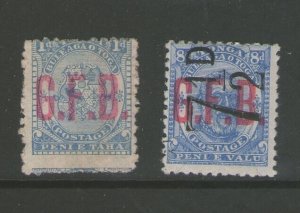 Tonga 1893 Official Sc O1,O9 MH