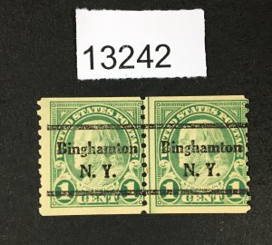 MOMEN: US STAMPS  # 597 LINE PAIR USED LOT #13242