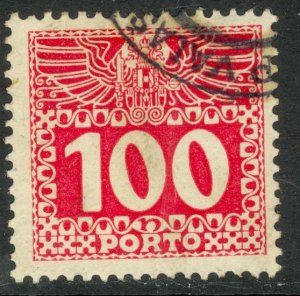 AUSTRIA 1910-13 100h Postage Due Sc J44 VFU