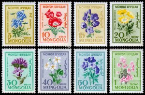 Mongolia Scott 195-202 (1960) Mint NH VF Complete Set W