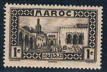 French Morocco 124 MLH Old Treasure House 1933 (F0125)+