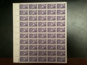 U.S. #855 MNH Full Sheet XF centering  baseball