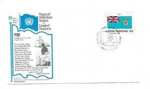 United Nations #327 15c Flag Series 1980, Fiji, Aristocrat Cachets FDC