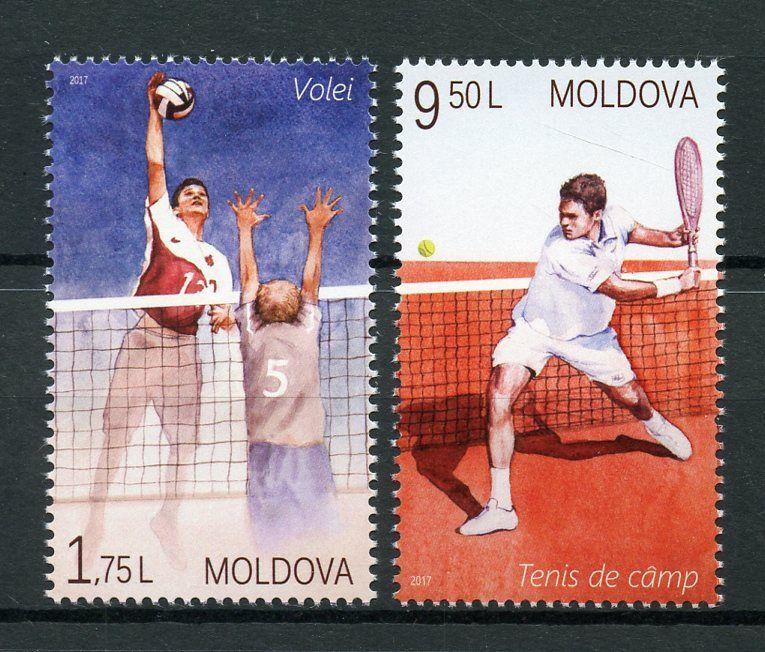 Moldova 2017 MNH Tennis & Volleyball 2v Set Sports Stamps