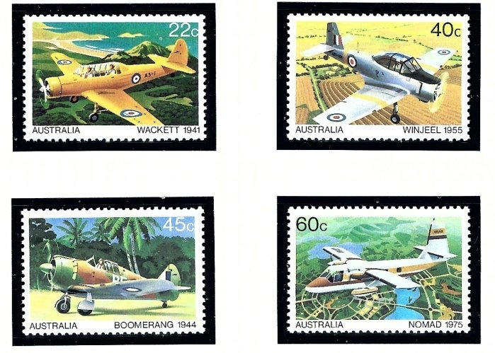 Australia 759-62 MNH 1980 Military Training Planes    (ap5515)