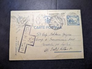 1942 Bessarabia Romania Postcard Cover Bucharest to Military Post 30