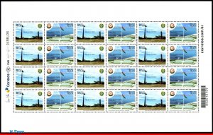 3305 BRAZIL 2015 DIPLOMATIC RELATIONS AZERBAIJAN, FLAG, C-3457, SHEET MNH