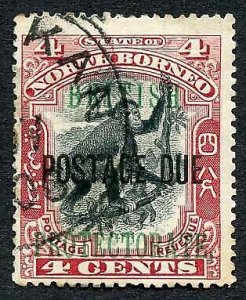 North Borneo SGD40b 4c Perf 14.5-15 Post Due used Cat 20 Pounds