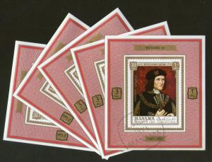 Manama - Ajman Richard III of England monarch Portrait Painting Art M/s Cance...