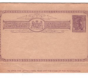 NEW ZEALAND QV Unused ILLUSTRATED Postal Stationery Letter Card {samwells}PJ80