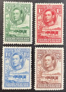 Bechuanaland Prot. #124-127 MH F/VF George VI, Cattle & Baobab 1938 [R1042]