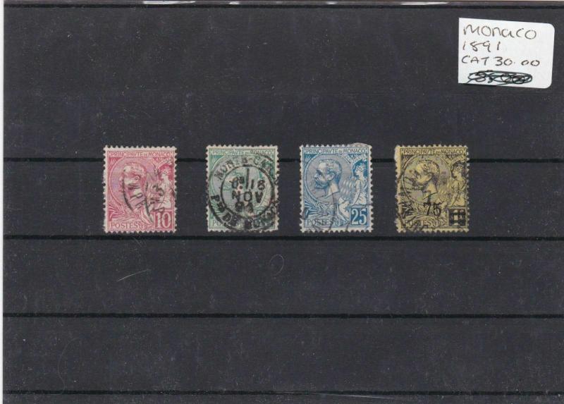 MONACO STAMPS  FROM 1891  CAT £30+. REF 1757