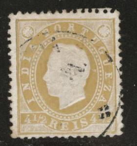 Portuguese India Scott 175a Used perf 13.5 King Luiz issue CV $14