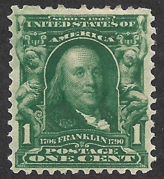Doyle's_Stamps: MH 1903 1c & 2c Franklin-Washington, Scott #300* & #301*