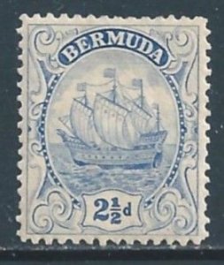 Bermuda #87 NH 2 1/2p Caravel Type II - Wmk. 4